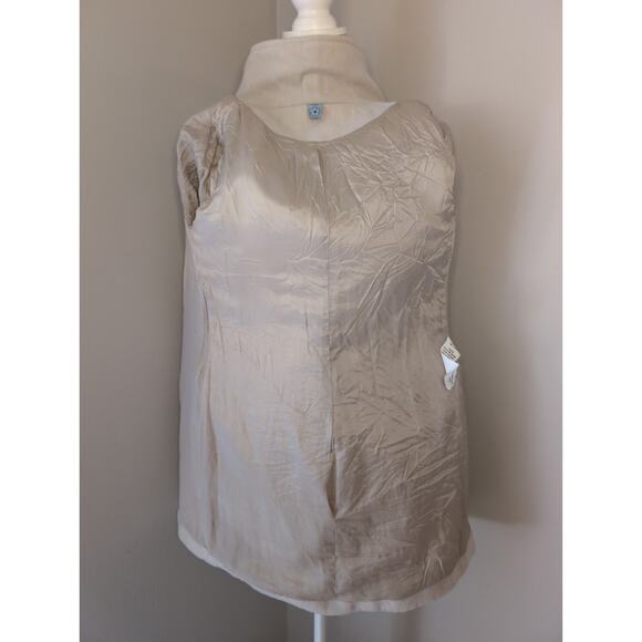 Farm Rio Brazil rare exclusive minimalist chic ivory cream zipper coat S - Picture 6 of 11